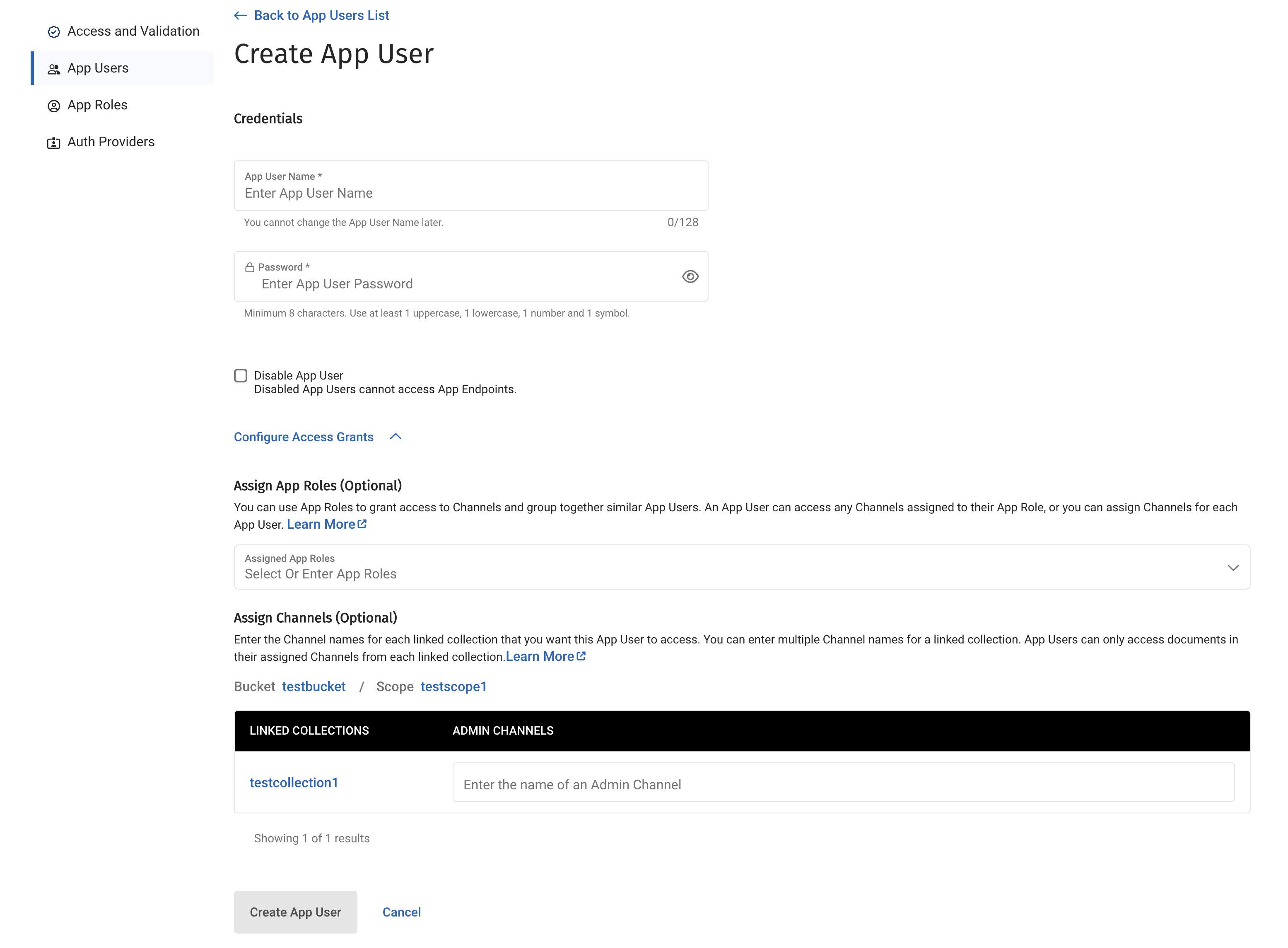 Create App User