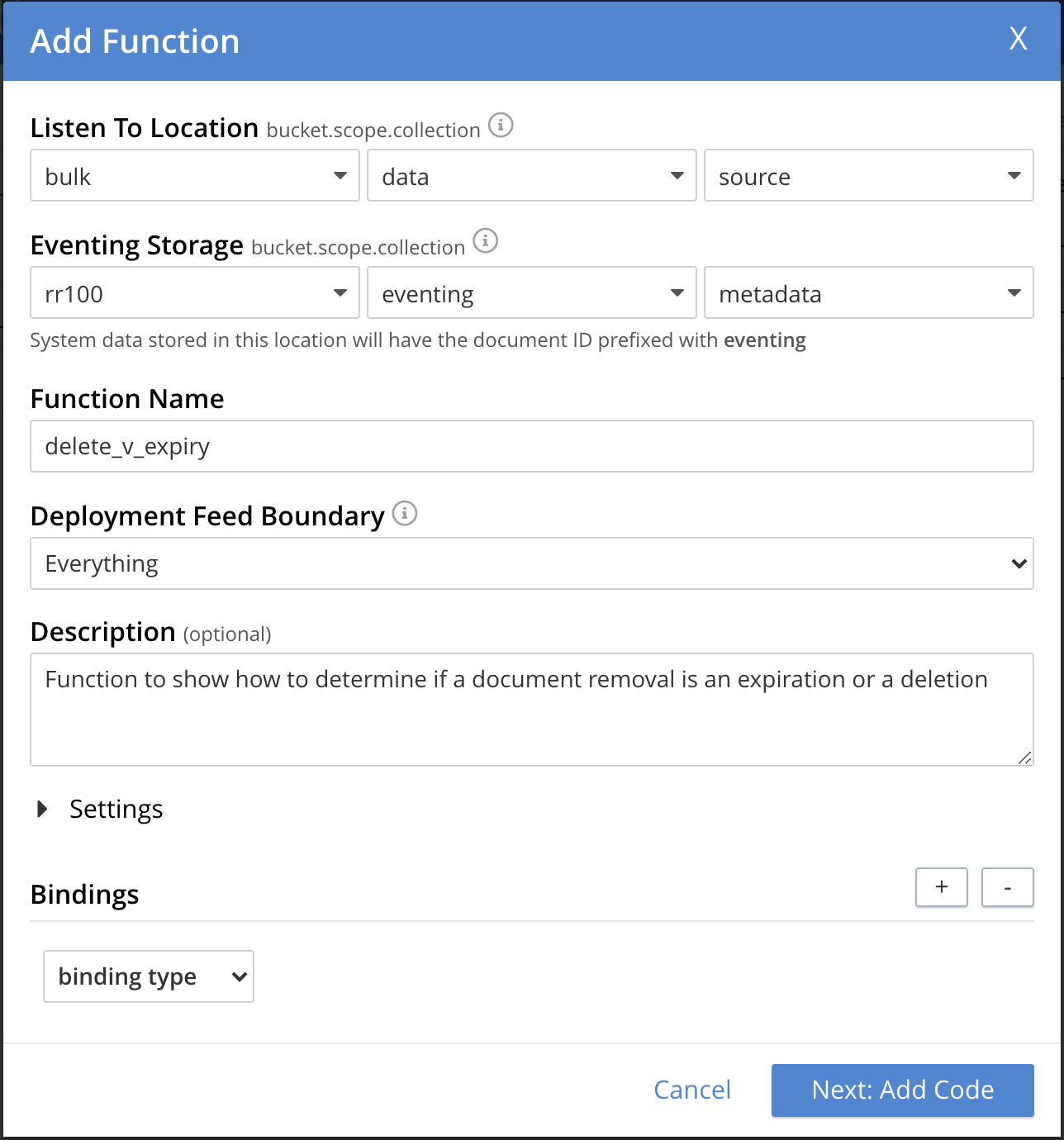 del v expiry 01 settings