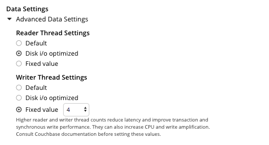 data settings