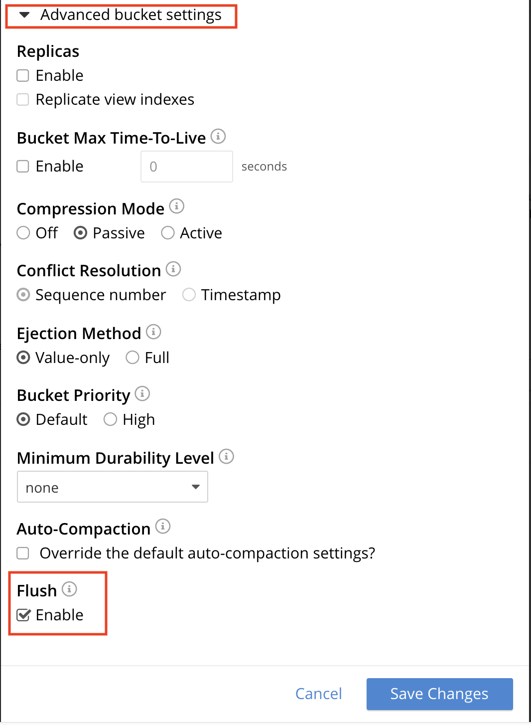 high risk txns 03 bucket settings