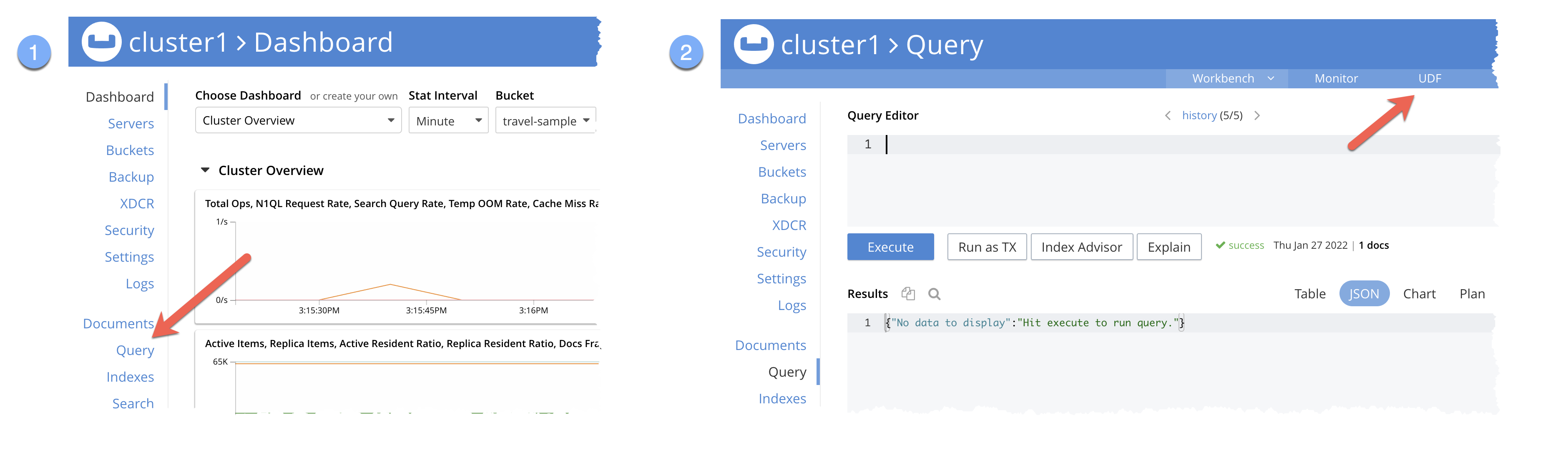 route to the user-defined functions screen