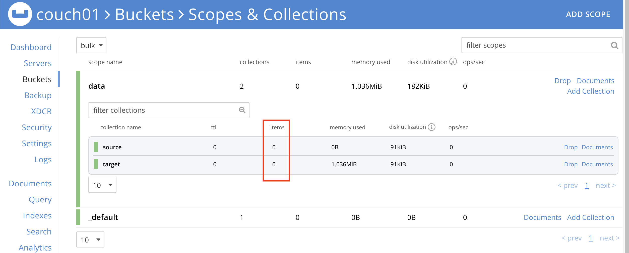 cancel overwrite timer 01 data in scope