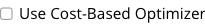 The Run-Time Preferences dialog, with Use Cost-Based Optimizer unchecked