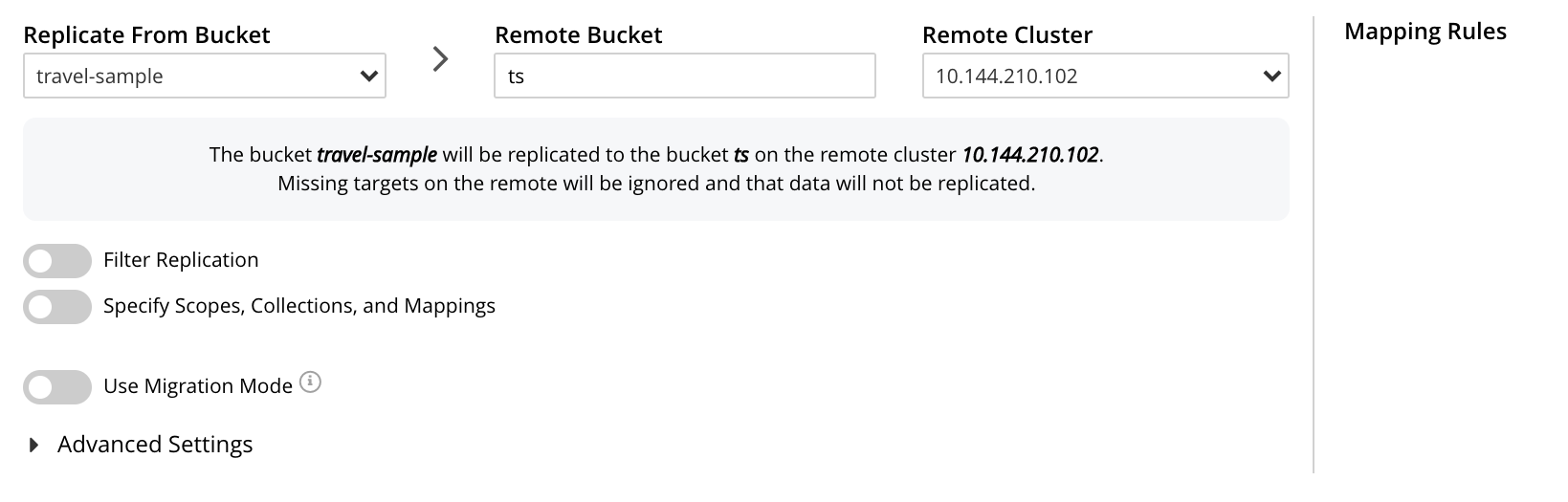 xdcr replicate to 102