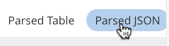 Parsed JSON tab
