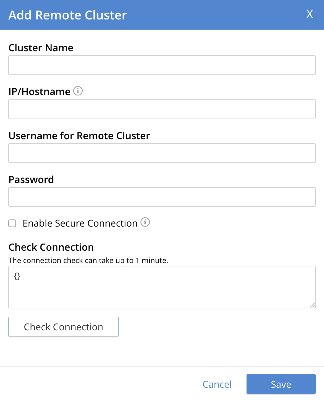 xdcr add remote cluster dialog